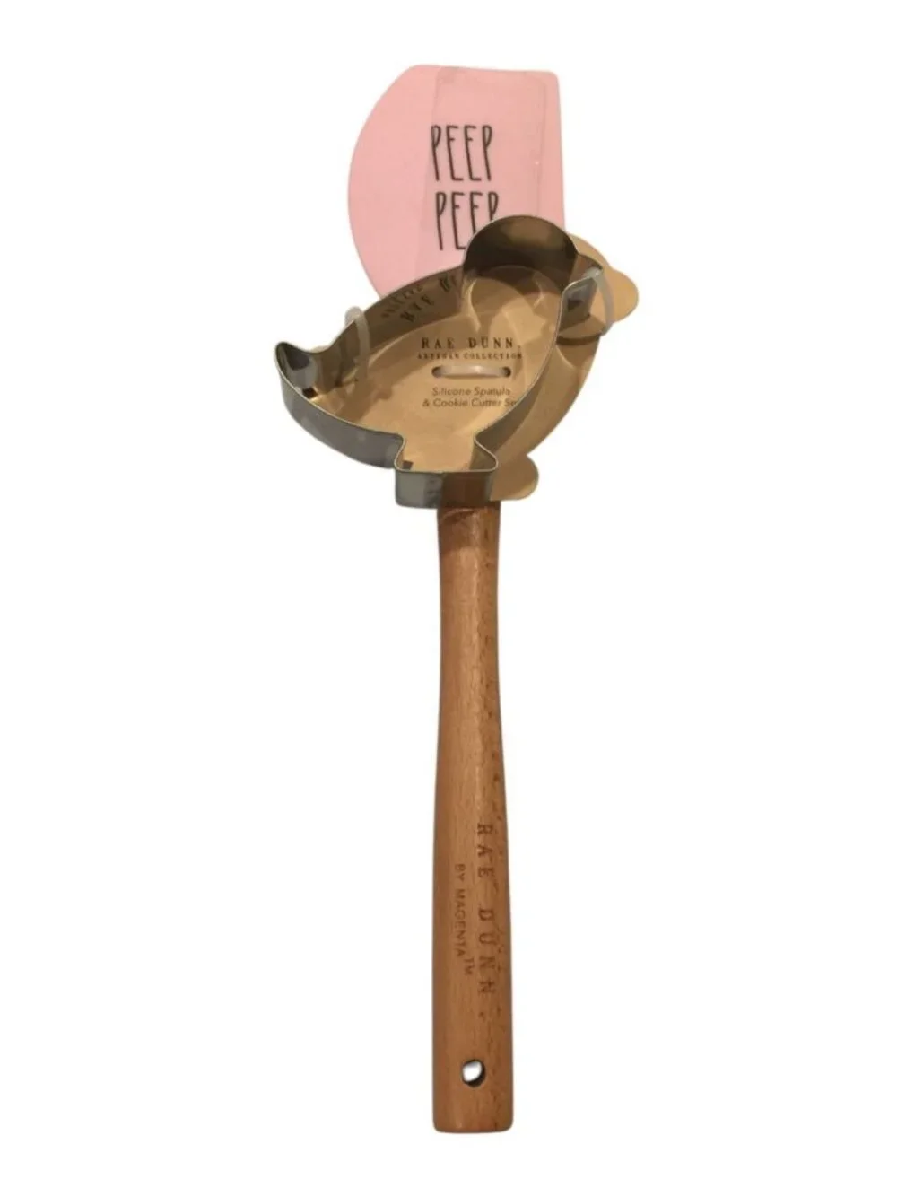 Rae Dunn PEEP PEEP Silicone Spatula & Chick Metal Cookie Cutter